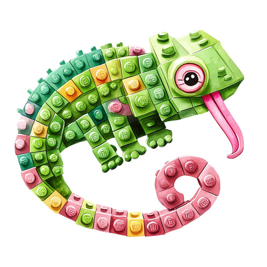 Building Bricks Animals Fabric Panel 2