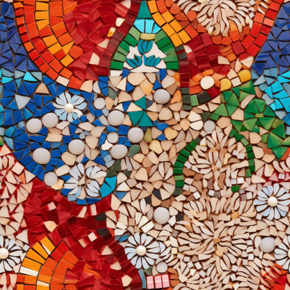 Mosaic Art Pattern 1 Quilting Cotton Fabric
