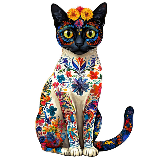 Cats de Los Muertos Fabric Panel 3