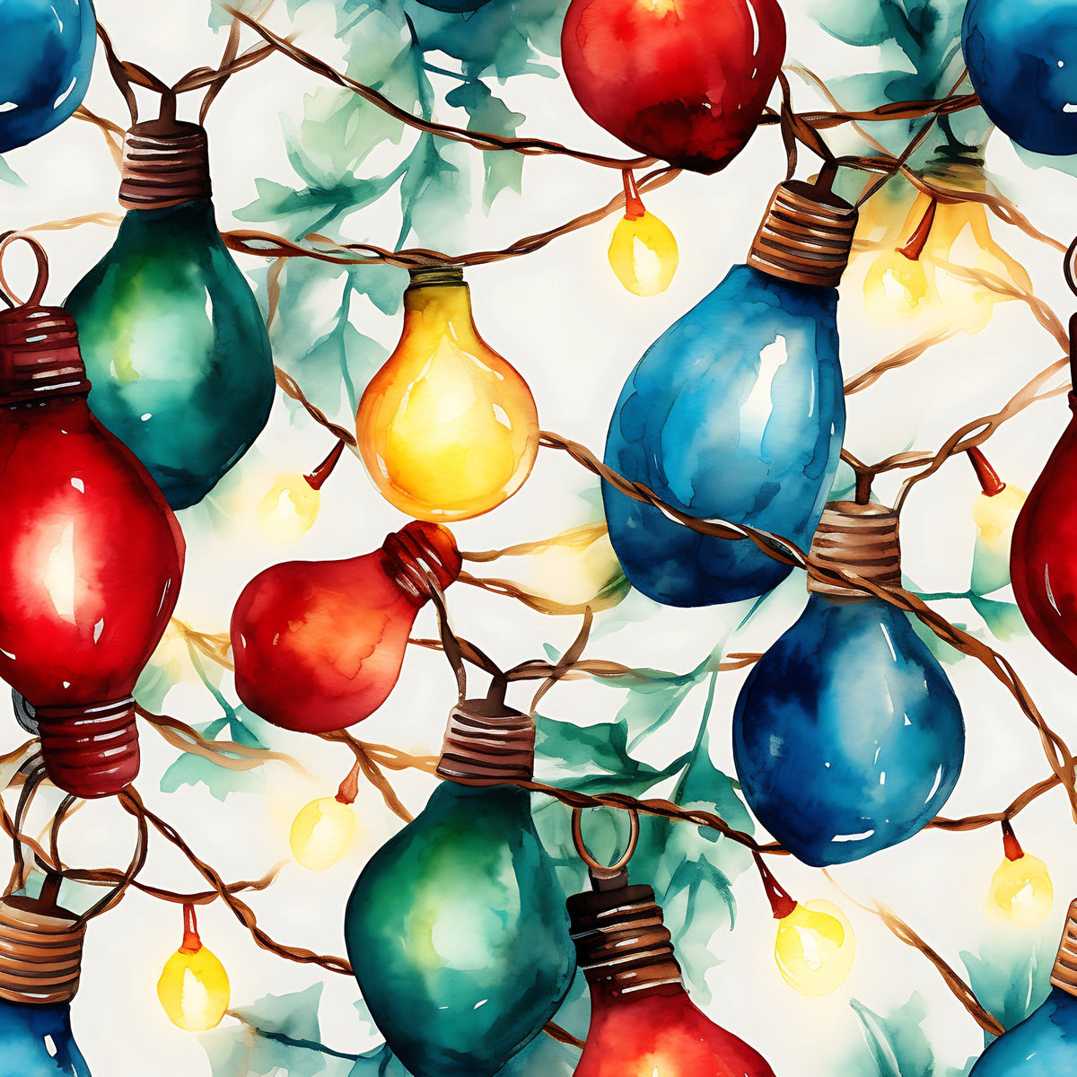 Twinkle Bulb Strings Pattern 13 Minky Fabric