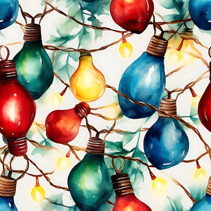 Twinkle Bulb Strings Pattern 13 Minky Fabric