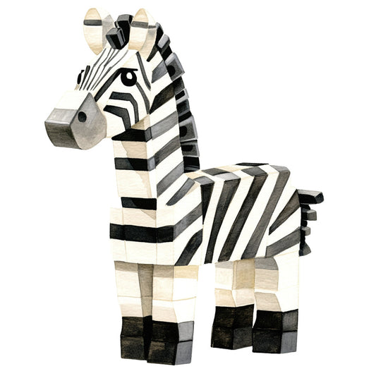 Building Bricks Animals Fabric Panel 16