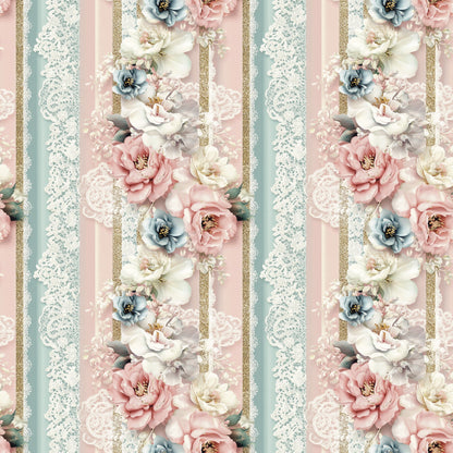 Roses and Lace Pattern 2 Minky Fabric