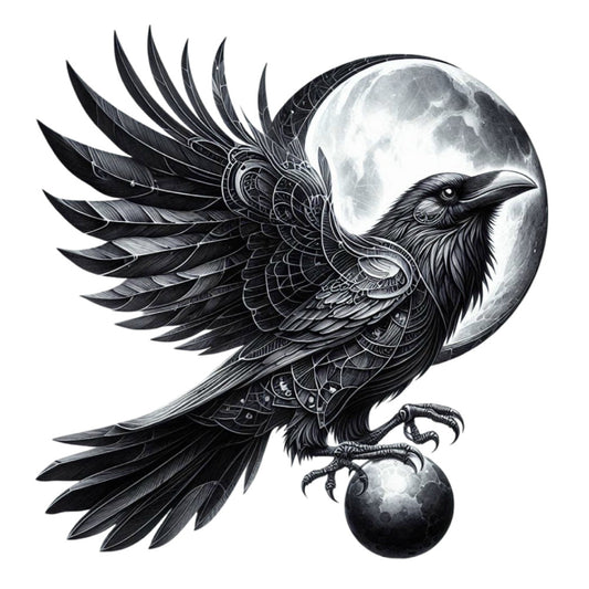 Gothic Raven Fabric Panel 15