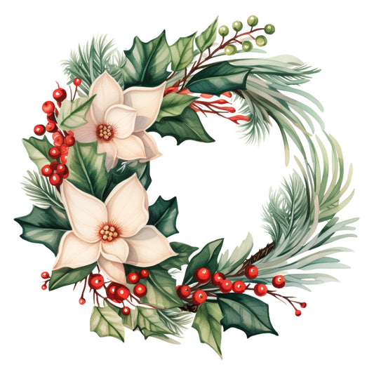 Holly and Baubles Fabric Panel 20