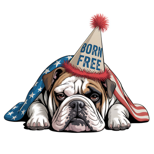 4th of July Dog Fabric Panel 22