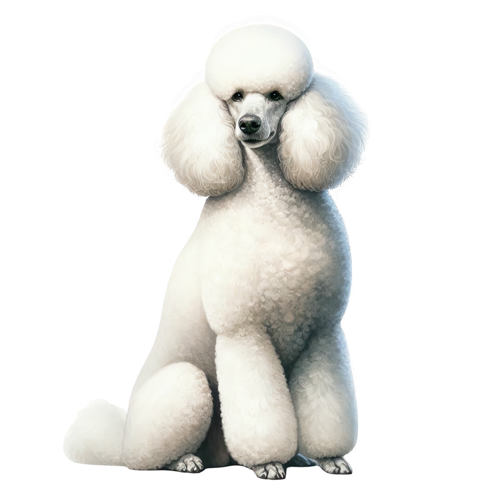 Watercolor Poodles Fabric Panel 38