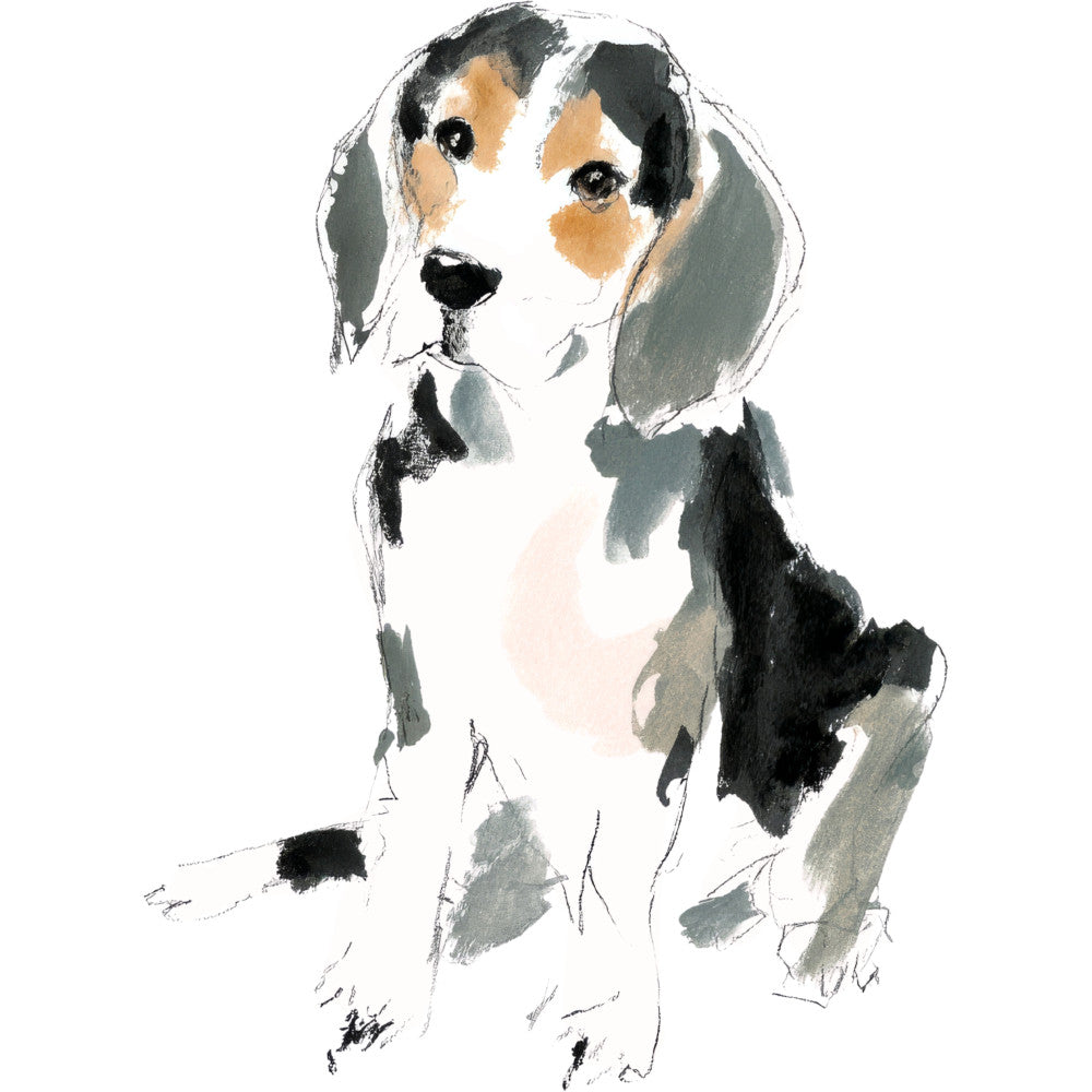 Handdrawn Doodle Dog Fabric Panel 55