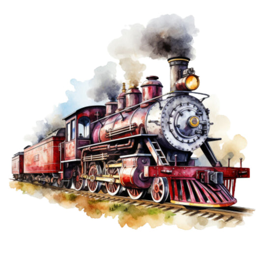 Steam Engine Train Fabric Panel 16