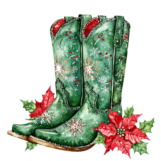 Cowboy Christmas Fabric Panel 19