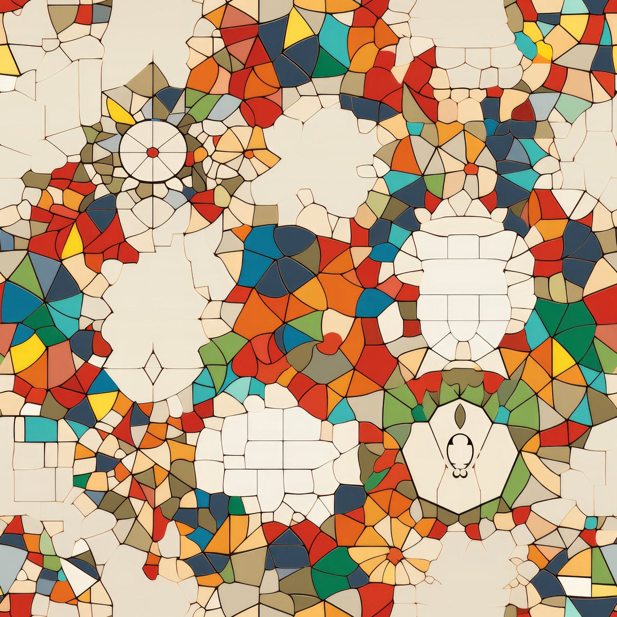 Terracotta Tesserae Pattern 11 Minky Fabric