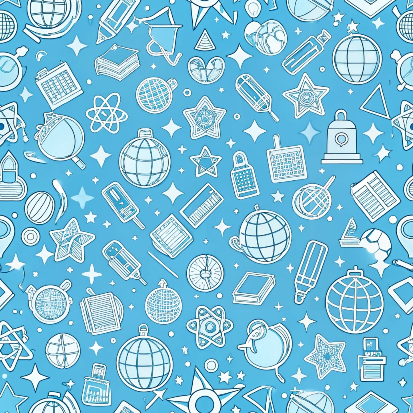 Back to School Pattern 12 Quilting Cotton Fabric