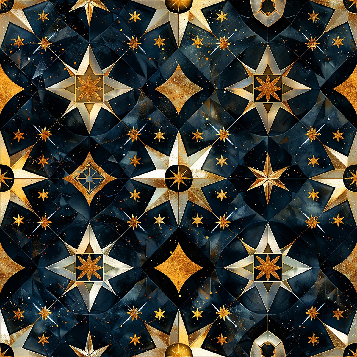 Gilded Starlight Pattern 2 Minky Fabric