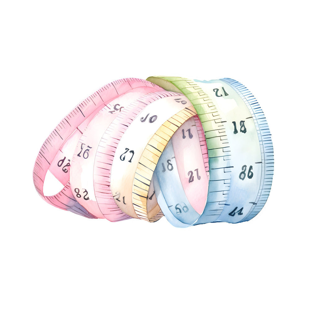 measuring tape, soft pink, pale yellow, mint green, powder blue, pastel colors, measurement theme, ruler print, sewing notions, crafting design, tailor theme, dressmaking, seamstress, DIY craft, retro style, vintage aesthetic, whimsical, playful, hobby themed, creative design, sewing room decor, quilter gift, crafty theme, measurement markings, numbered design, practical print, soft pastels, multi-colored, neutral tones, craft supplies