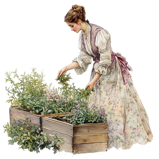 Vintage Garden Fabric Panel 14