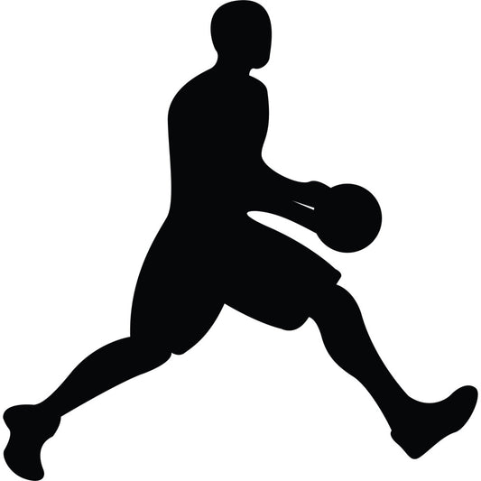 sports, basketball, athlete, player, action, dynamic, silhouette, black and white, monochrome, modern, contemporary, men's, masculine, gym, fitness, workout, active wear, dunk, motion, energetic, youth, teen, boy, novelty, graphic, bold, high contrast, sports themed, apparel print, performance wear