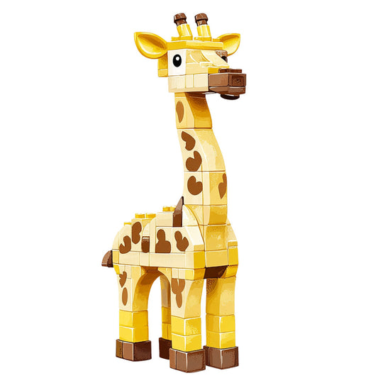 Building Bricks Animals Fabric Panel 7