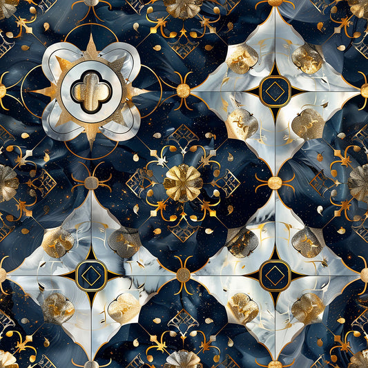 Baroque Celestial Pattern 6 Quilting Cotton Fabric