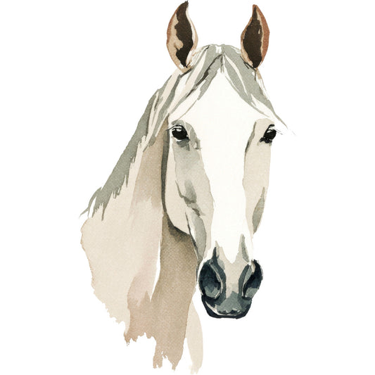 Watercolor Horses Fabric Panel 26