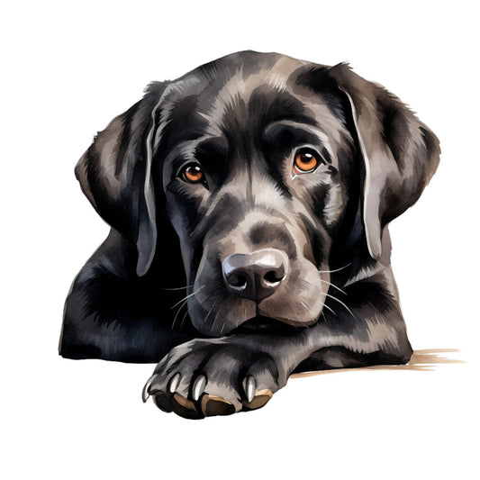 Watercolor Labrador Fabric Panel 16