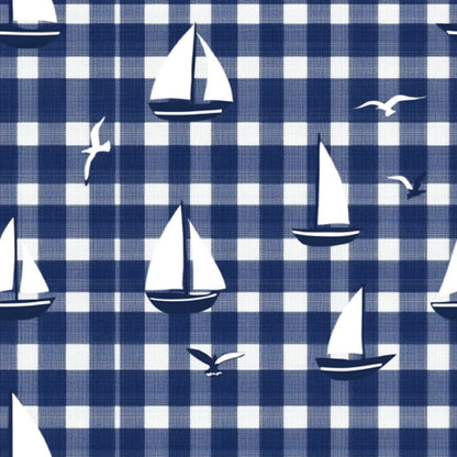 Navy Harbor Pattern 1 Minky Fabric