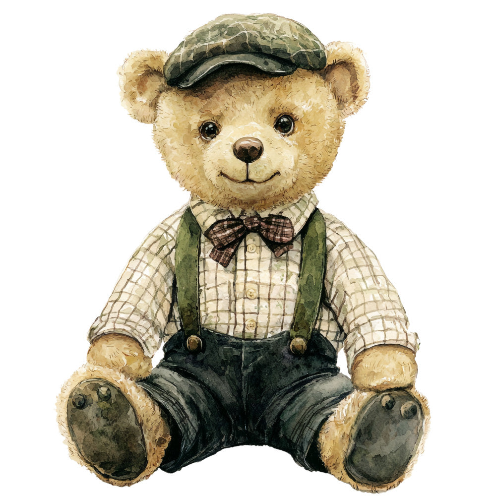 Classic Teddy Bear Fabric Panel 36