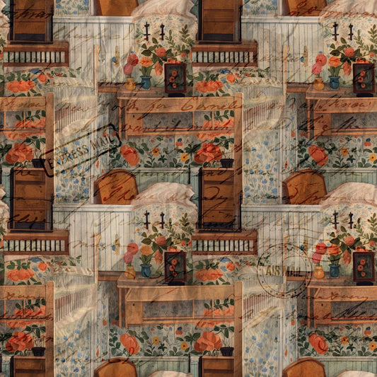 Cottagecore Scrapbook Pattern 6 Quilting Cotton Fabric