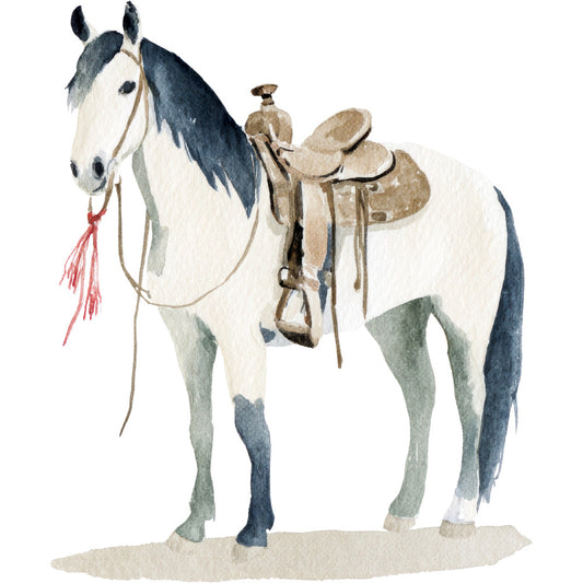 Watercolor Horses Fabric Panel 61
