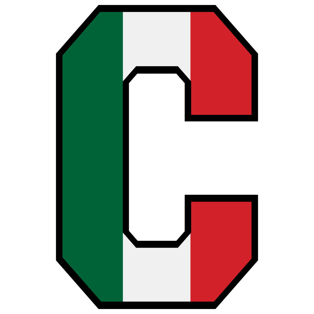 green, white, red, mexican flag colors, letter c, alphabet design, patriotic theme, fabric panel, quilting cotton, block letter, tricolor stripes, educational motif, geometric pattern, children's fabric, craft material, sewing project, nursery fabric, learning theme
