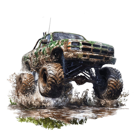 Monster Truck Show Fabric Panel 6