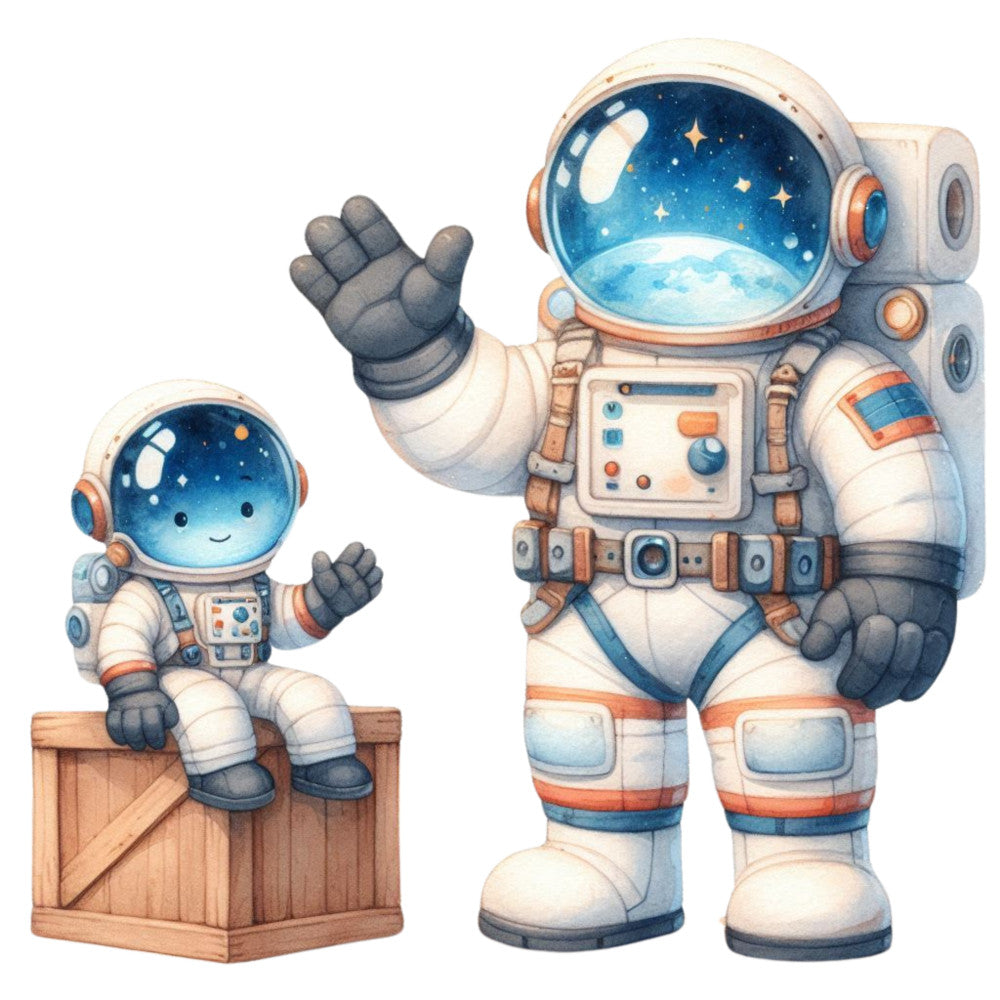 Cute Little Astronaut Fabric Panel 27