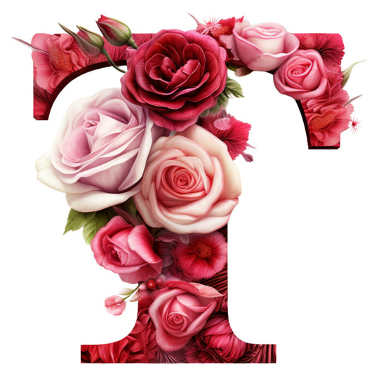 Rose Alphabet Fabric Panel 16