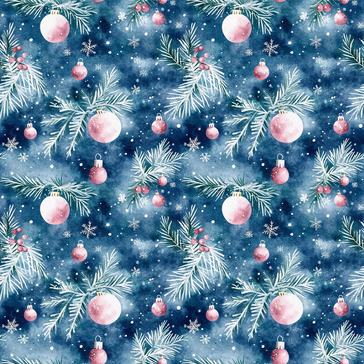 Midnight Poinsettia Pattern 7 Minky Fabric