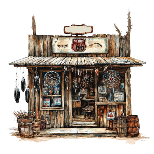 Route 66 Scene Fabric Panel 26