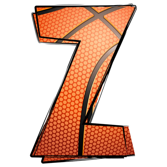 Basketball Doodles Alphabet Fabric Panel 6
