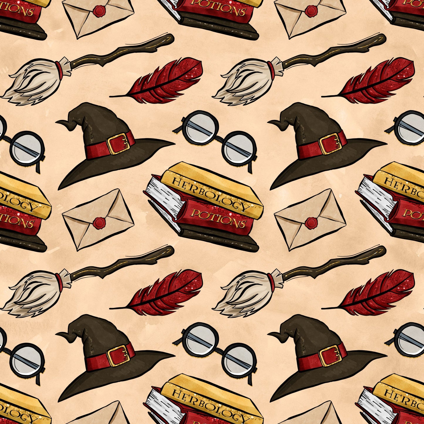 Wizard Magic School Pattern 24 Quilting Cotton Fabric