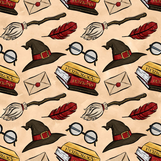 Wizard Magic School Pattern 24 Quilting Cotton Fabric