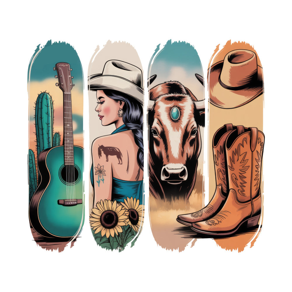 Western Brushstroke Fabric Panel 2