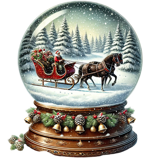Christmas Snow Globes Fabric Panel 29