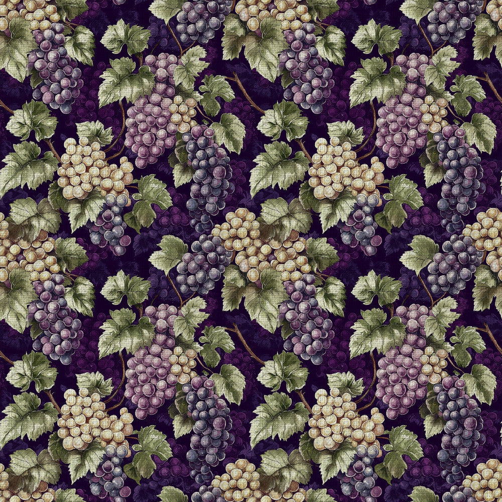 Twilight Grape Grove Pattern 7 Minky Fabric