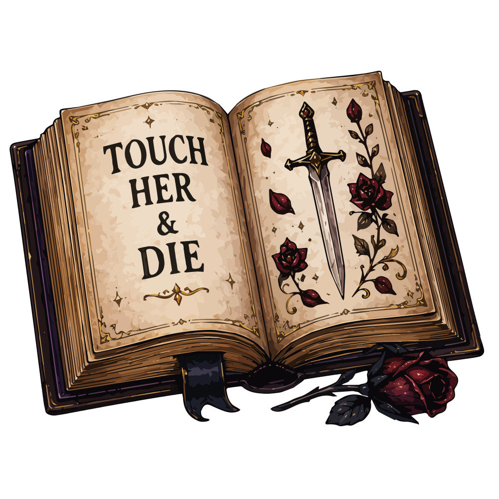 dark academia, gothic, fantasy, medieval, sword, roses, dark red, burgundy, cream, beige, tan, vintage, ornate, decorative border, floral, botanical, dark romance, witchy, magical, fairytale, storybook, book themed, literary, renaissance, gothic romance, elegant, dramatic, moody, deep red roses, ornamental design