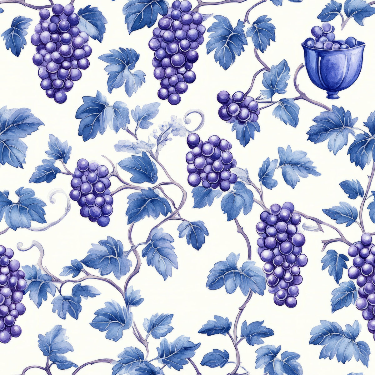 Grapes and Goblets Pattern 14 Minky Fabric
