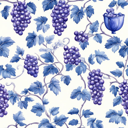 Grapes and Goblets Pattern 14 Minky Fabric