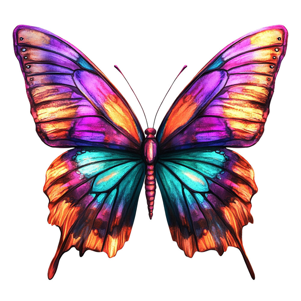 Vibrant Butterflies Fabric Panel 6