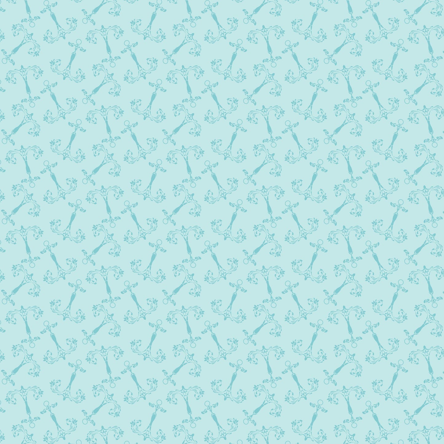 Navy Nautical Sea Pattern 9 Quilting Cotton Fabric