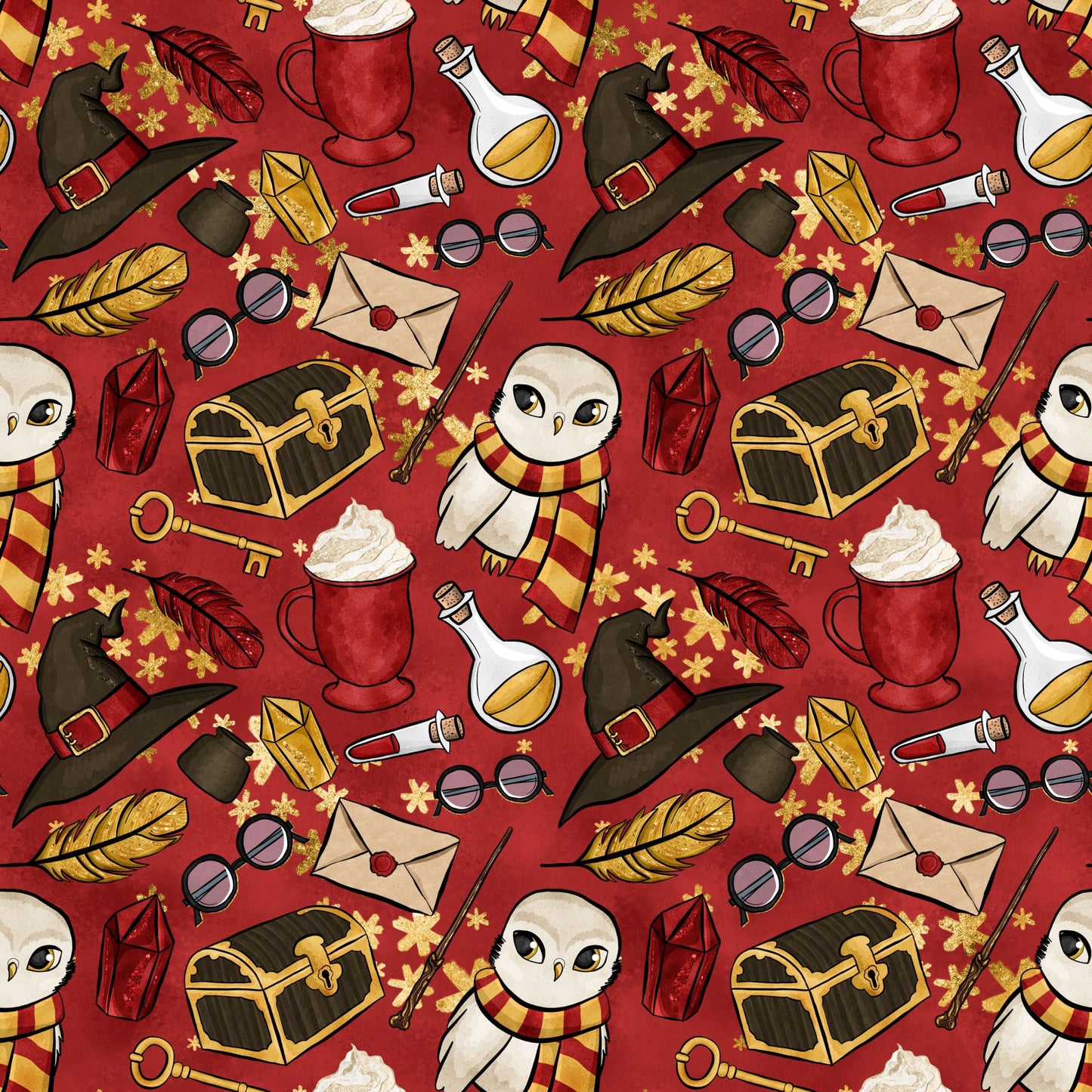 Wizard Magic School Pattern 23 Quilting Cotton Fabric