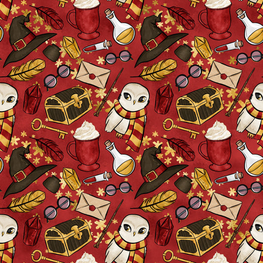 Wizard Magic School Pattern 23 Quilting Cotton Fabric