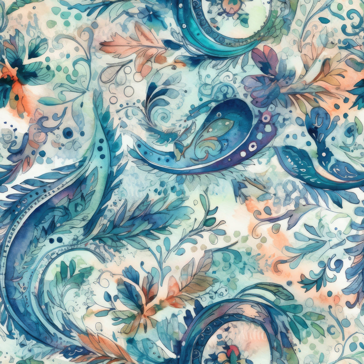 Paisley Reverie Pattern 1 Minky Fabric