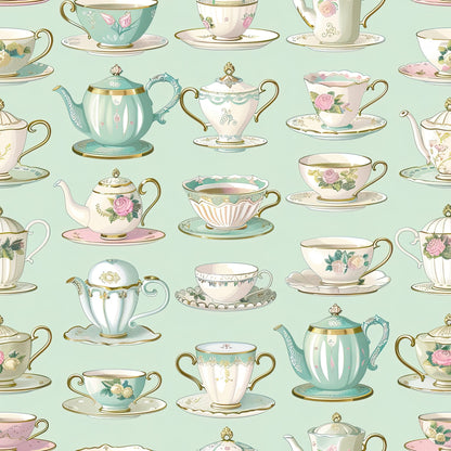 Pastel Porcelain Pattern 1 Minky Fabric