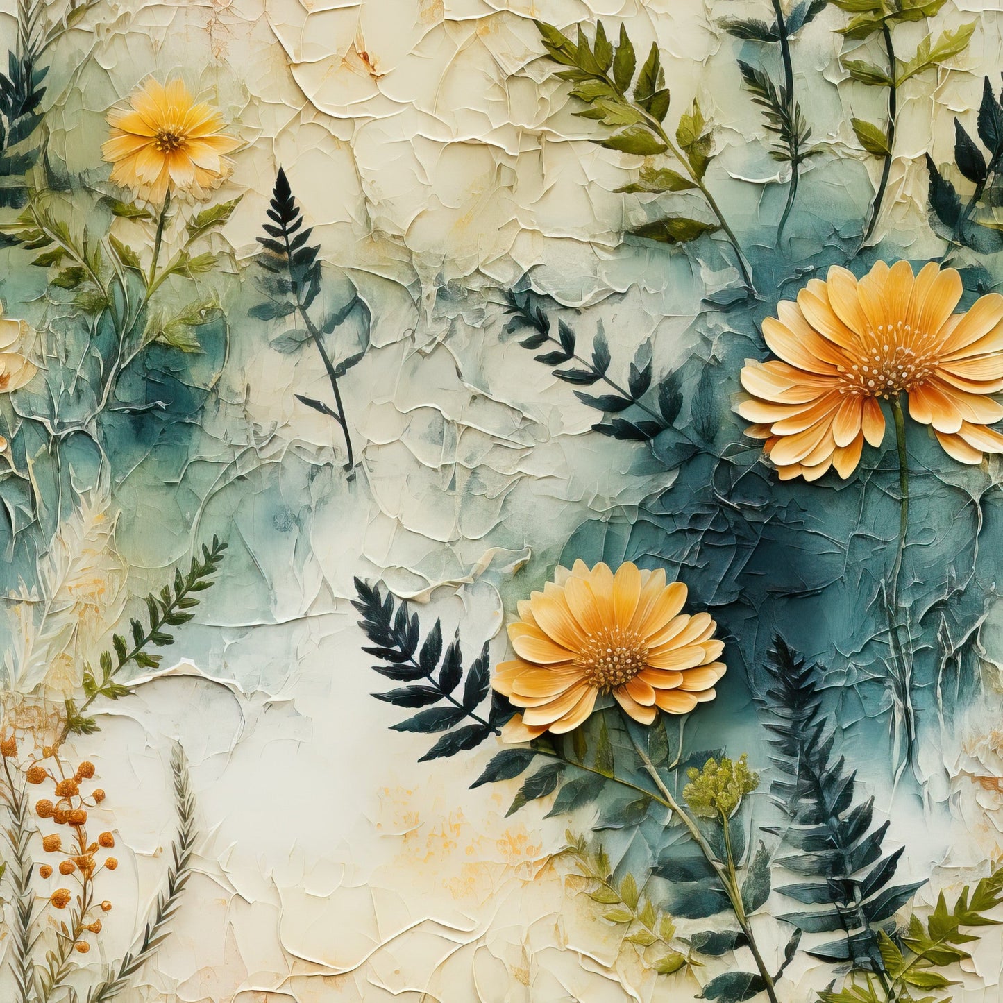 Tropical Autumn Pattern 8 Quilting Cotton Fabric